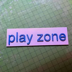 play zone sign