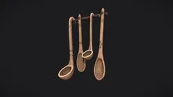 Wooden ladles and spoons