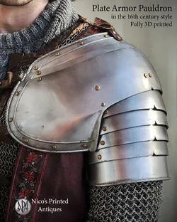 16th Century Plate Armor Pauldron (Shoulder Armor)