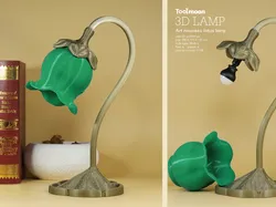 art nouveau lotus lamp