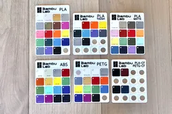 Bambu Lab Filament Swatch Labeled Display Plates