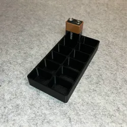 Fișiere pentru imprimante 3D | Fișier 3MF | Battery stand for 12 9V batteries