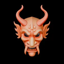 Home Decorations & Ornaments STL Download - ONI WALL MASKby HerDesk