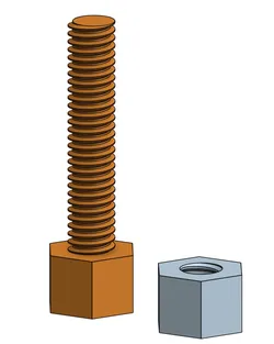 M4 × 0.7 mm Screw and Nut (3D Printable, ISO Metric Thread)