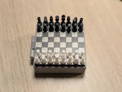 Miniature travel chess board (box version of Joe Turner’s chess ring)