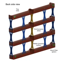 Modular spice rack for large bottles, like barbecue rubs