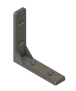 Reinforced 90° L-Bracket with Chamfered Edges – #8 Screw Compatible