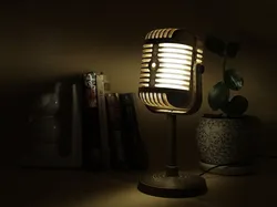 Retro microphone lamp