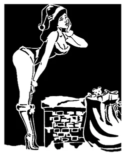 Santa Girl stencil 4