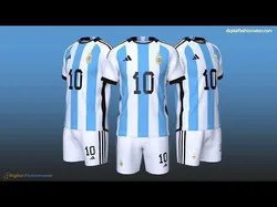 Argentina Messi Jersey Design 2022 3D model