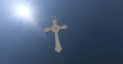 Holy cross on the neck Christian