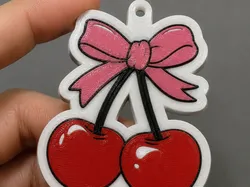 Llavero abrelatas con lazo de cereza Kawaii cherry - Modelo de impresión 3D gratuito