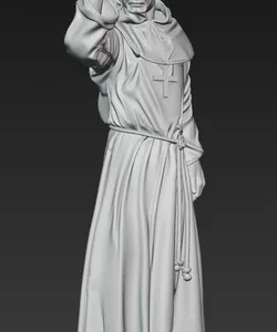 Miniature Figure People Franciscan Monk with Tunic Diorama Model Modelismo