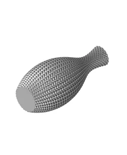 Minimalist Vase with Braided Motif (vase mode)