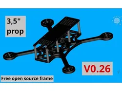 Mirror35 V0.2 open source drone frame 3.5" prop trueX