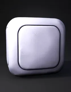 pink rounded cube with a gray recessed panel on the front soft plasti