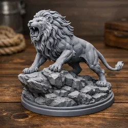 roaring lion statue