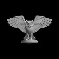 Stylized Owl Sculpture
