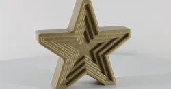 Subtractive Star Tree Ornament, Christmas Decor by Slimprint