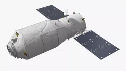 Tianzhou Cargo Spacecraft with Dual Solar Panels 3D model
