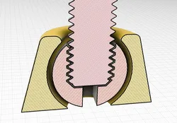 Articulated Ball Joint Foot for M6 Rod – Print in Place, No Supports