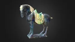 Ceramic horse of Tang tri-color glazed ceramics