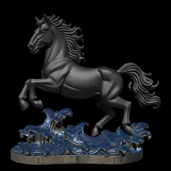 Friesian Horse Waves