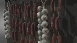 Garlic Skewers And Sausage