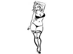Girl stencil 30