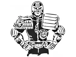 Judge Dredd stencil 3