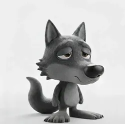 Loup mal aimé porte clef