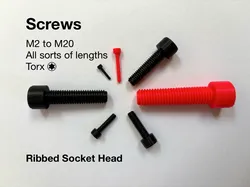 M2 - M20 Torx Screws with Ribbed Socket head in all sorts of lengths (incl. STEP)