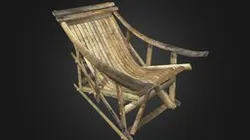 Old rattan chair