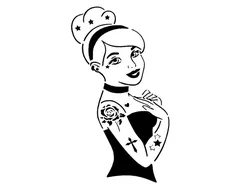 Punk Princess stencil 1
