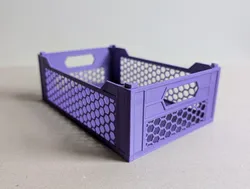 Stackable Crate Plus - Honeycomb Edition (less material) | REMIX