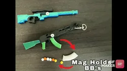 AK47 Keychain FUNCTIONAL BB Blaster Gun