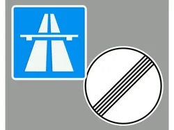 Autobahn Sign, No Speed Limit Sign