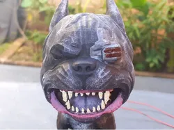 Dog bobblehead from CYBERPUNK 2077 with glowing eye
