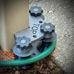Garden Hose Corner Guide with Rollers