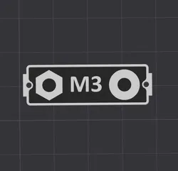Gridfinity Bin Labels: Hex Nuts & Washers for 1x1x6_D2_L12_S10