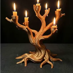 Home Decorations & Ornaments STL indir - Nature Inspired Tree Candelabra | Enchanted Forest Candle - Fluid Prints