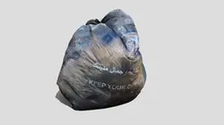 Photogrammetry of trash plastic bag