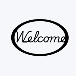 Schild "Welcome"