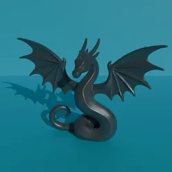 Serpent Dragon Figurine (Easy Print)