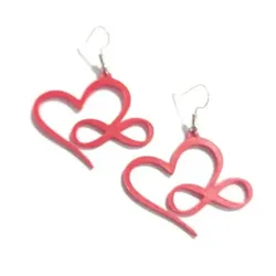3D printer bestanden | 3MF | Endless Heartbeat Earrings - Valentine's Day