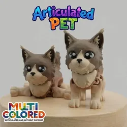 3D printer bestanden | 3MF | Maine Coon Cat - Articulated Multicolor