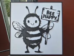 Bee Happy - Wandbild - Wall art