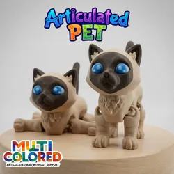Creality Cloud | Siamese Cat - Articulated Multicolor | ملفات الطابعة ثلاثية الأبعاد