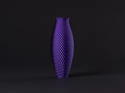 Curved Vase with Wavy Texture (vase mode)