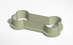 Dog bone cookie cutter